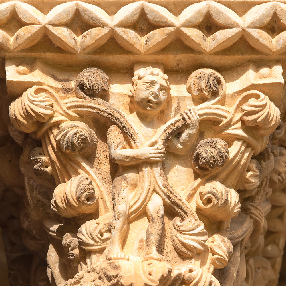 Capital, the Benedictine Cloister, Monreale