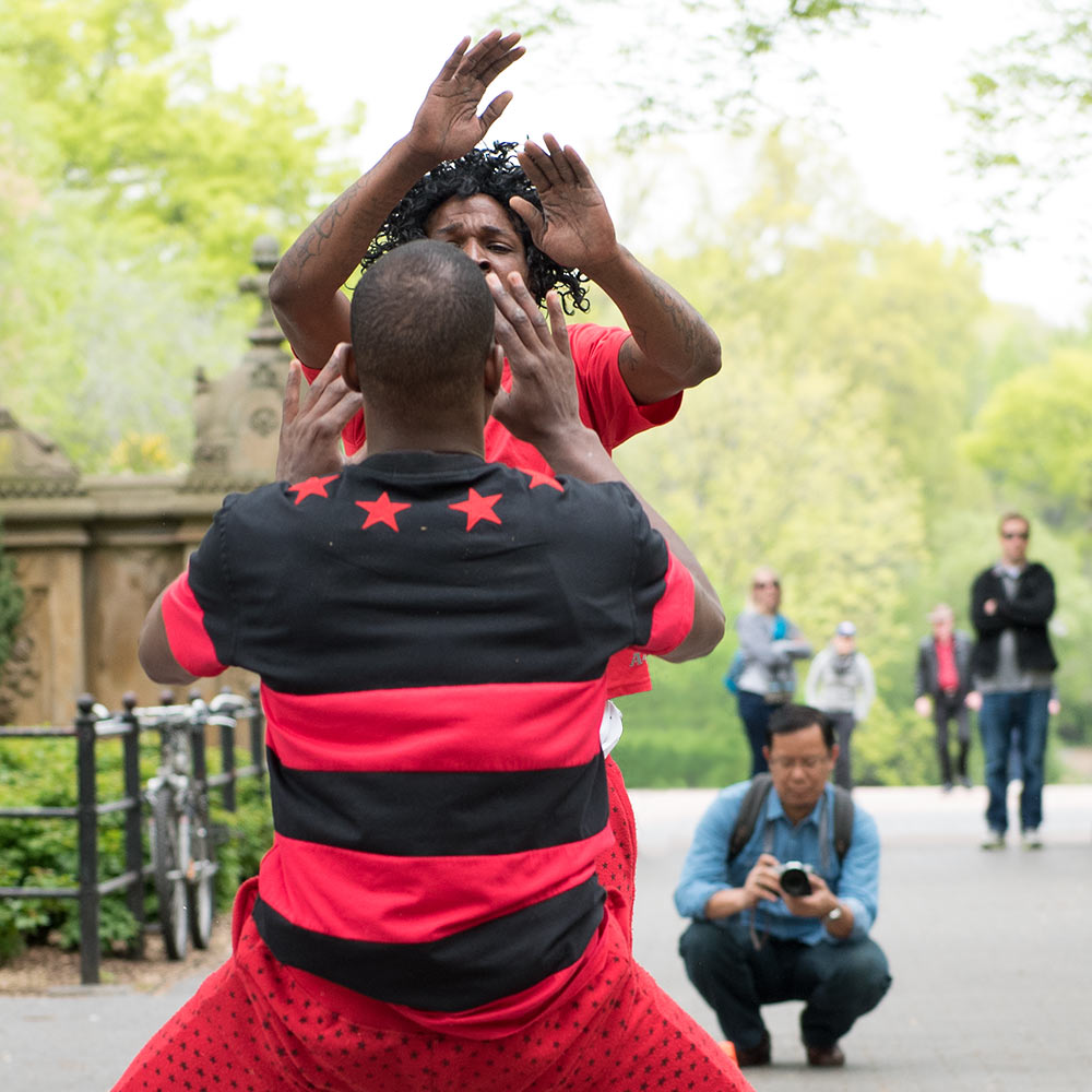 Acrobats in Central Park
