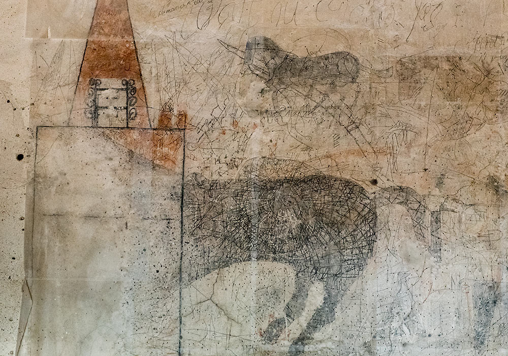Caccamo castle: drawings on prison wall