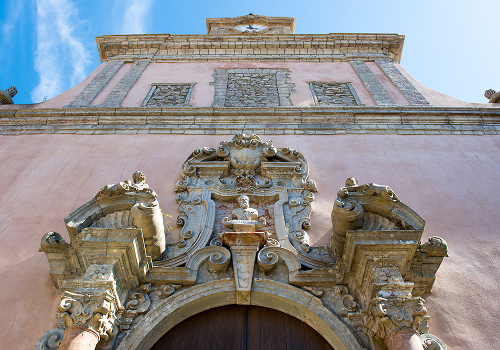 Baroque doorway of the church of S Martino, Erice