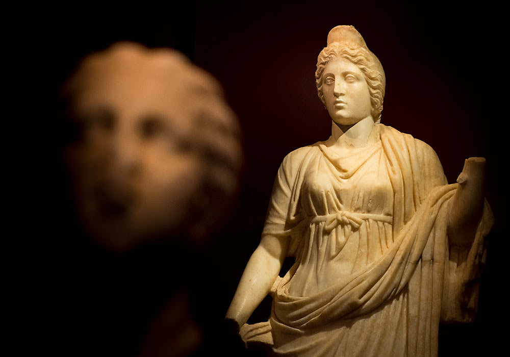 Statue of Ceres (2nd century AD) in the museum (Antiquarium) at Halaesa Arconidea