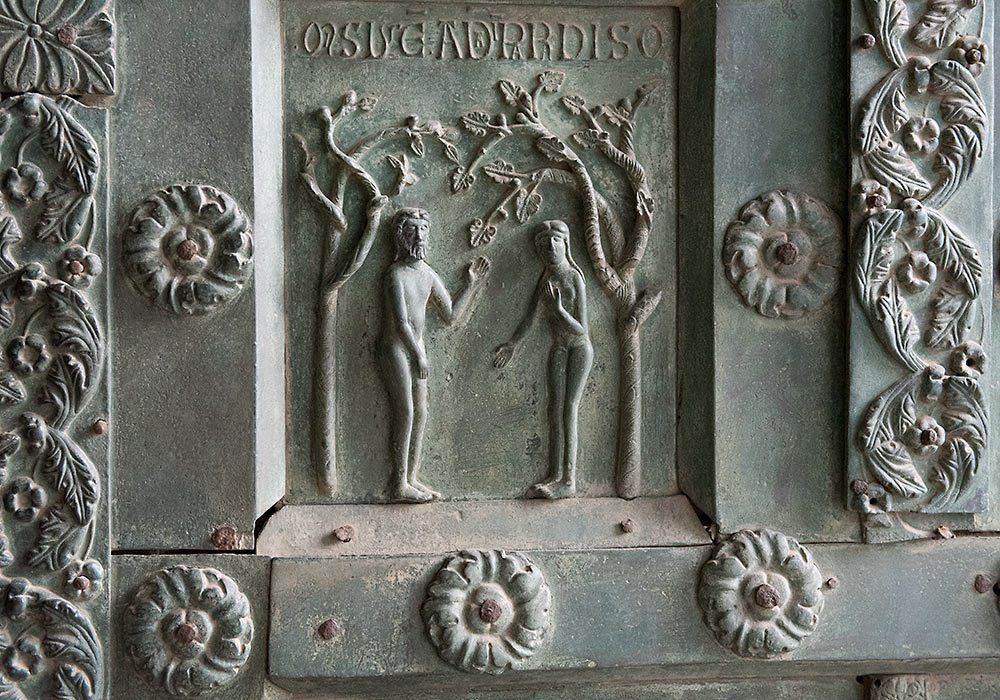 Bronze West Door, Monreale Cathedral, Sicily, by Bonanno da Pisa (c. 1186)