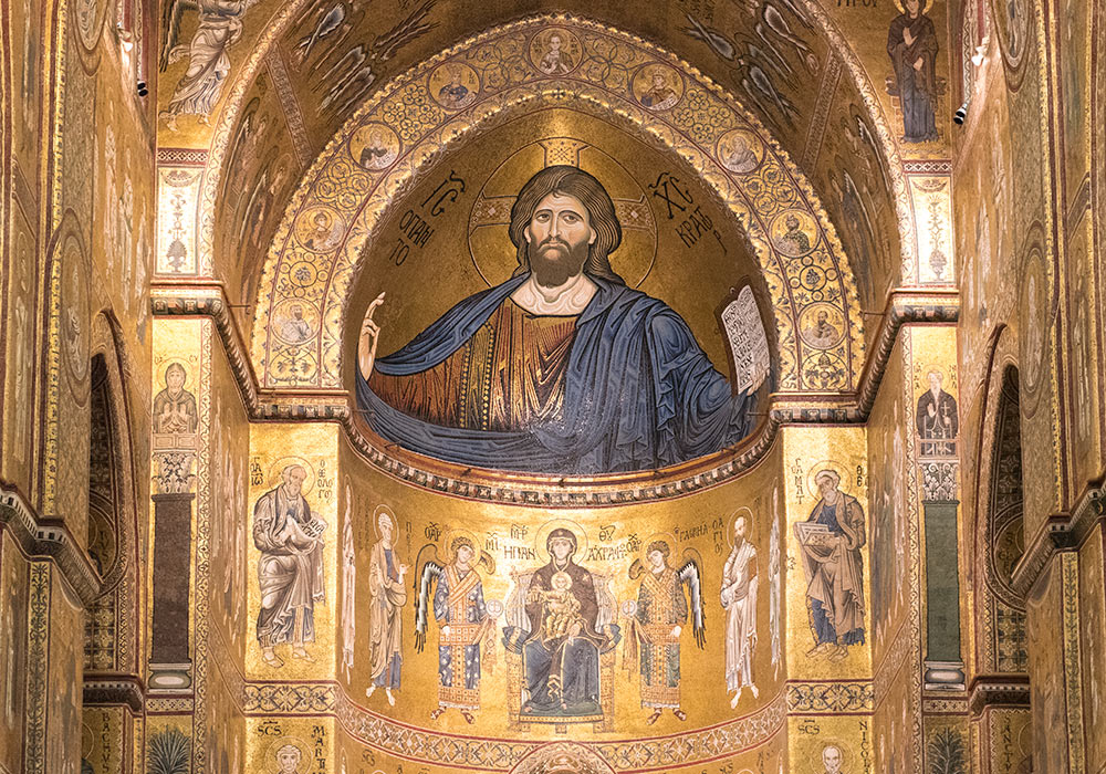 Christ Pantocrator mosaics in the cathedral in Monreale, Palermo
