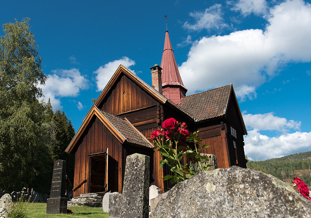 Rollag stave church in Norway