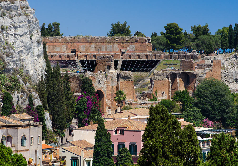 The Greek-Roman Theatre in Taormina, Sicily