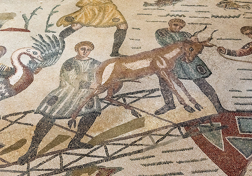 Mosaic floor in Villa Romana del Casale