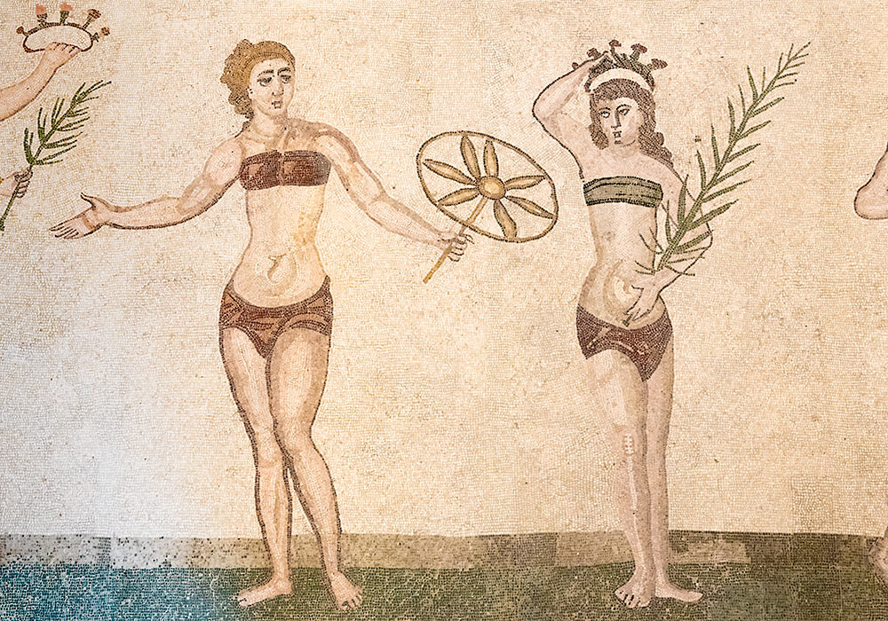 The "Bikini Girls" mosaic: Villa Romana del Casale, Piazza Armerina