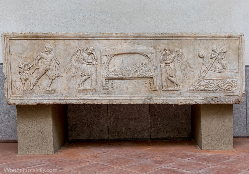 Marble sarcophagus