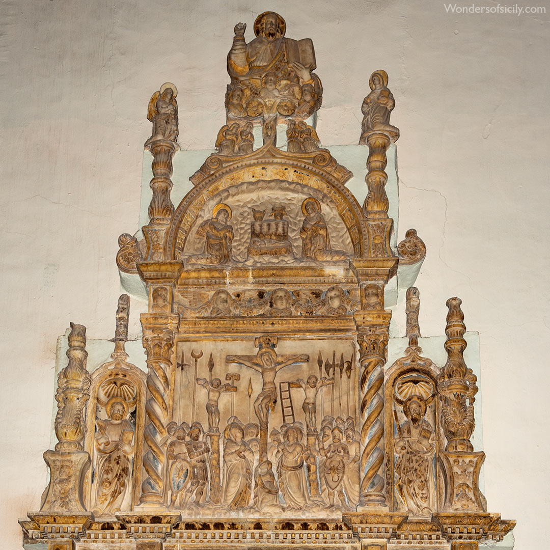 Side altar by D. Gagini (1489) in the church Chiesa Madre, Collesano