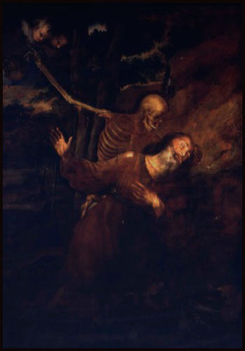 St. Hilarion in the arms of Death
