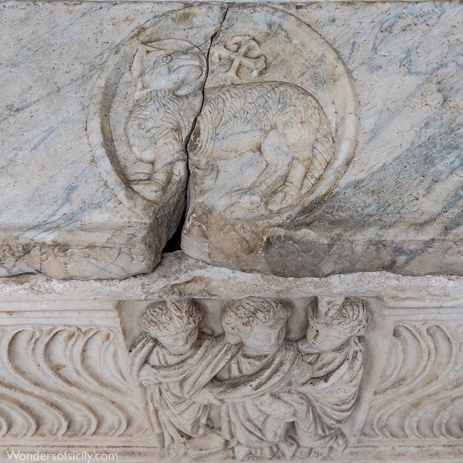 lid of the Roman sarcophagus