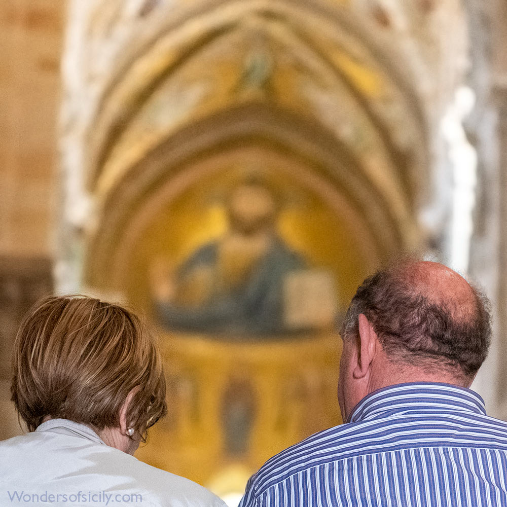 Pantocrator in the Cefalù cathedral. Photo: Per-Erik Skramstad