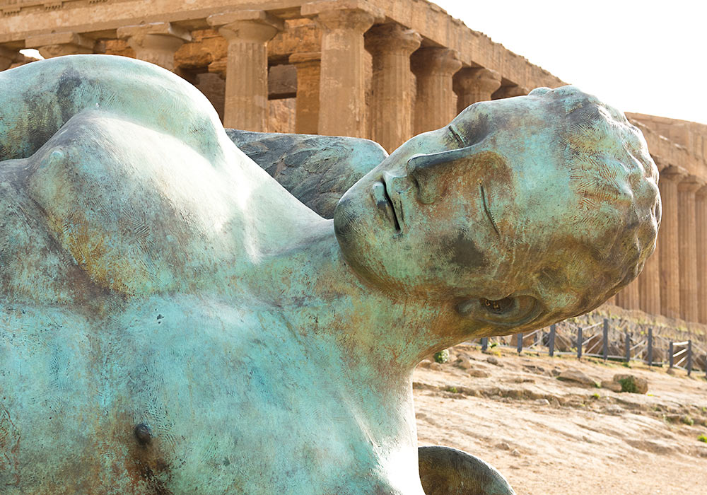 bronze statue Agrigento, Icarus.