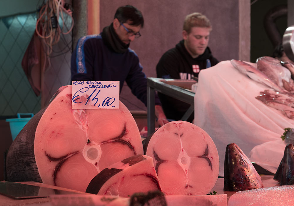 Swordfish, market, Catania