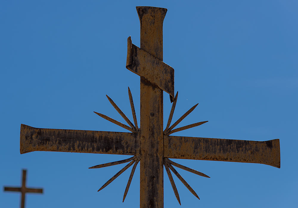 cross in the cemetary in Cefalù