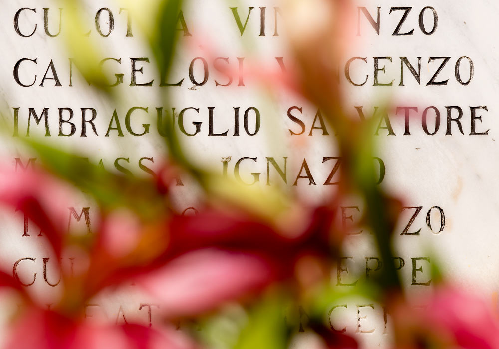 Memorial stone, Cefalù cemetary