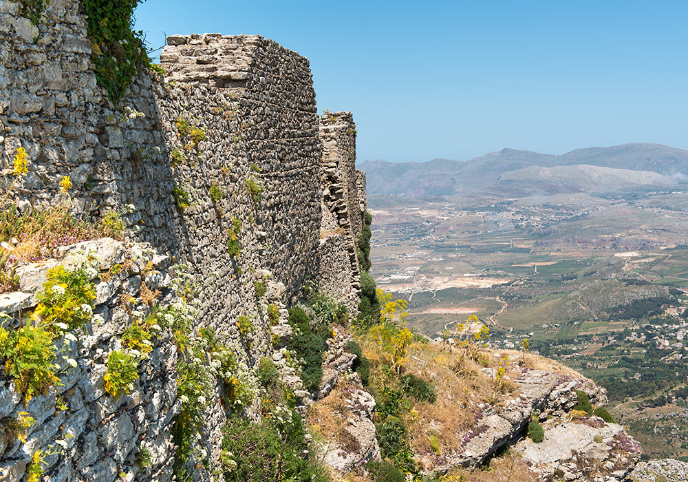 Defensive walls protecting Erice