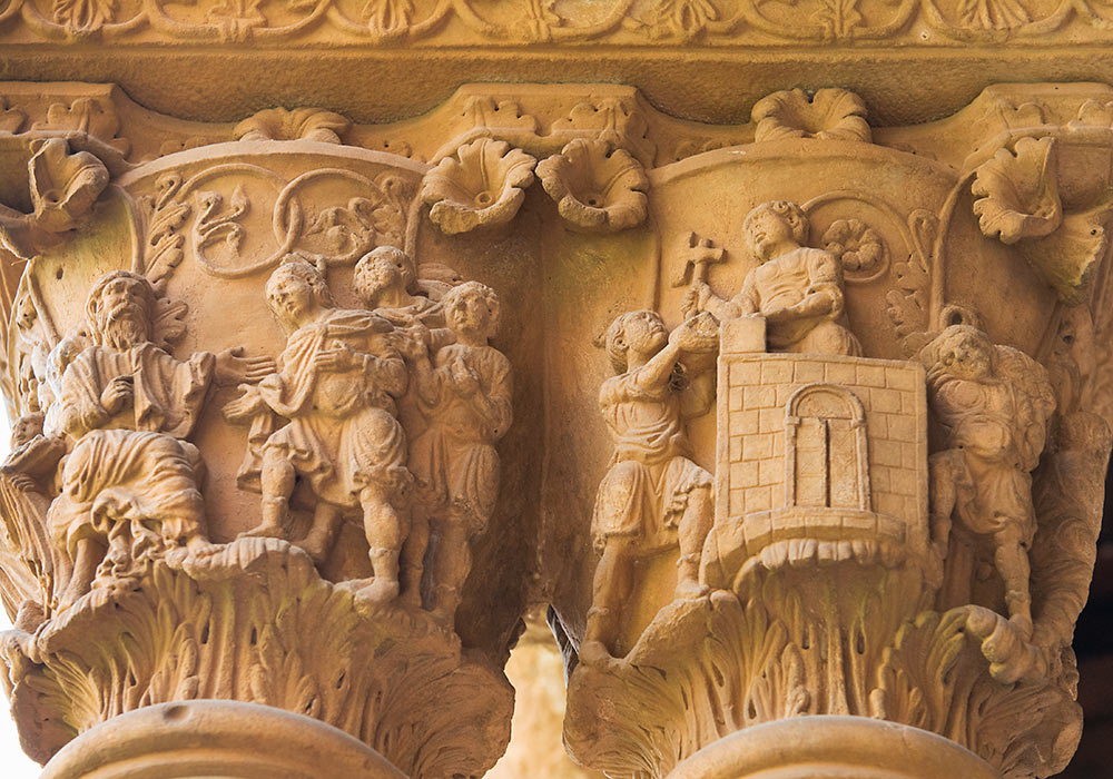 Capital, the Benedictine Cloister, Monreale