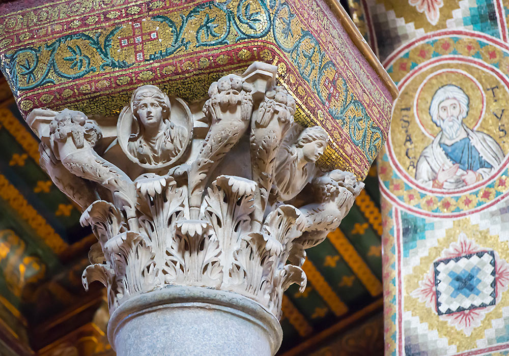 Capital in the Monreale cathedral