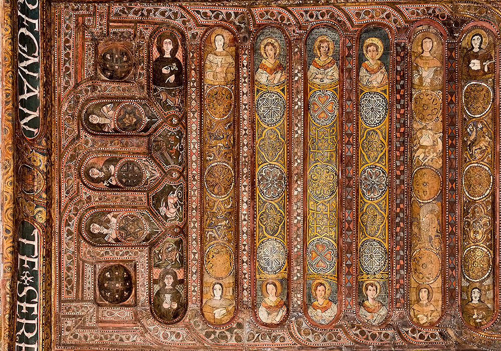 Wooden ceiling in the Palatine Chapel in Palermo (Cappella Palatina)