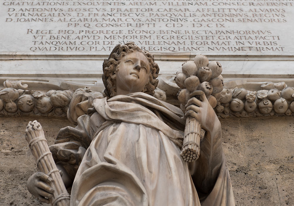 Statue of Summer, Quattro Canti, Palermo