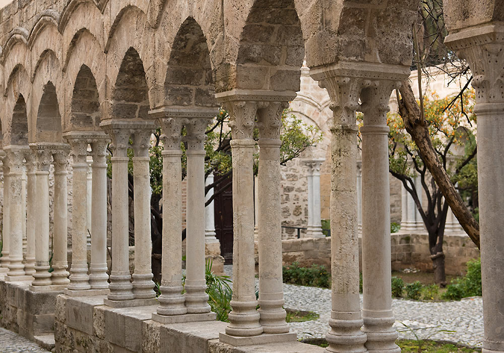 The cloister at San Giovanni degli Eremiti, Palermo.