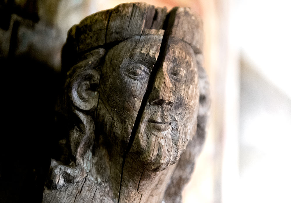 crucifix in Nore Stave Church, Norway