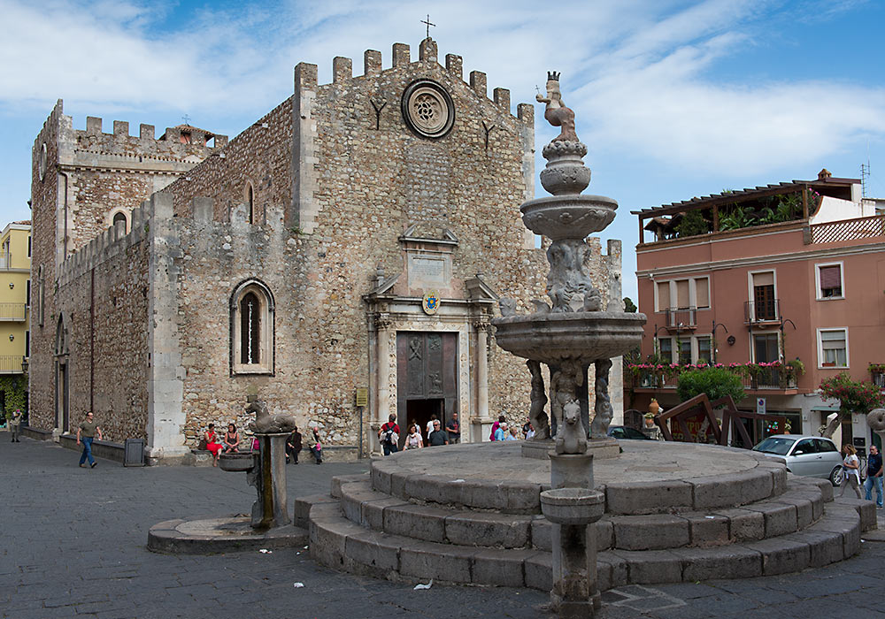 The cathedral in Taormina, San Nicolò,  dedicated to Saint Nicholas