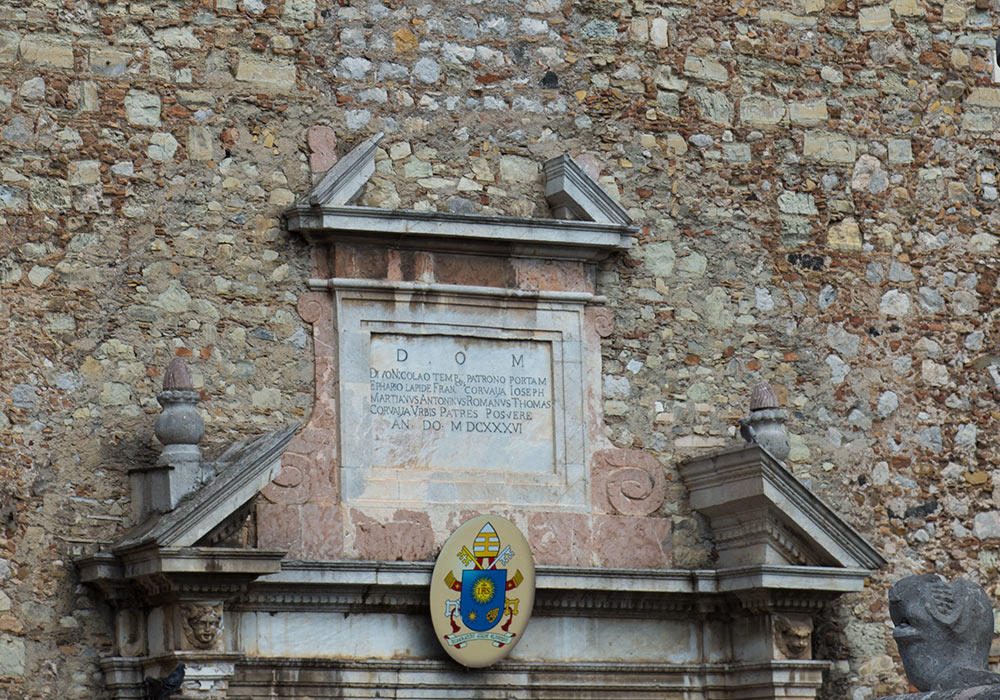 Portal (1636) of the cathedral in Taormina