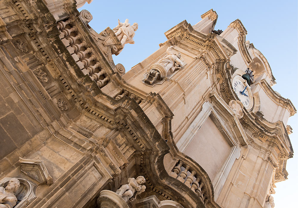 La chiesa delle Anime del Purgatorio (Church of the Souls in the Purgatory), Trapani. The facade was made by Giovanni Biagio Amico.