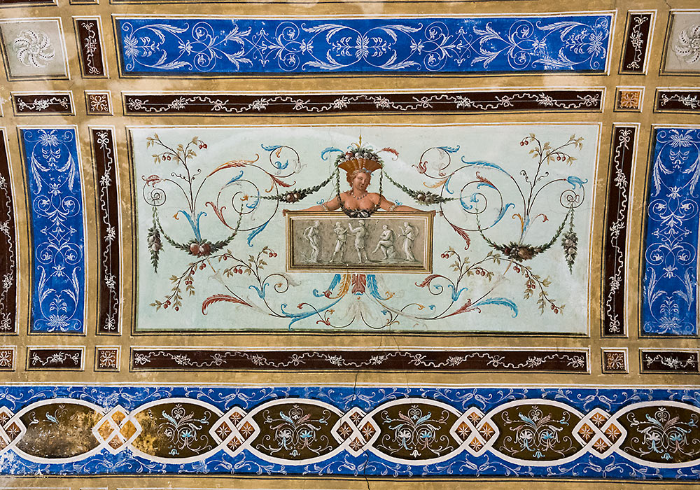 Villa Palagonia, painting in ceiling. Photo: Per-Erik Skramstad