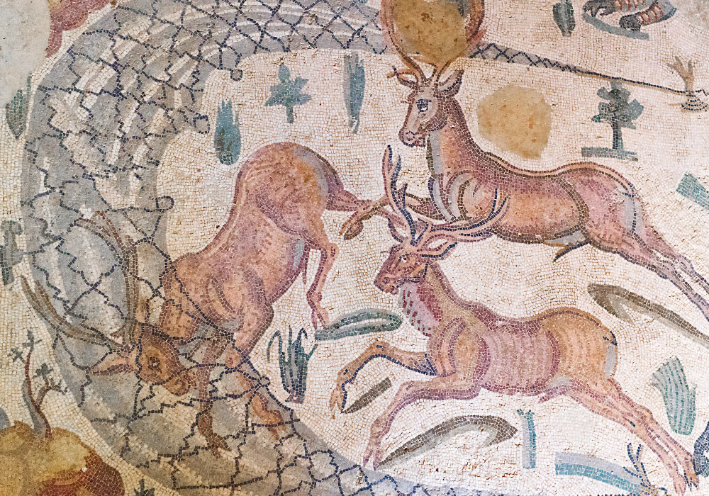 hunting scene at Villa Romana del Casale, Sicily
