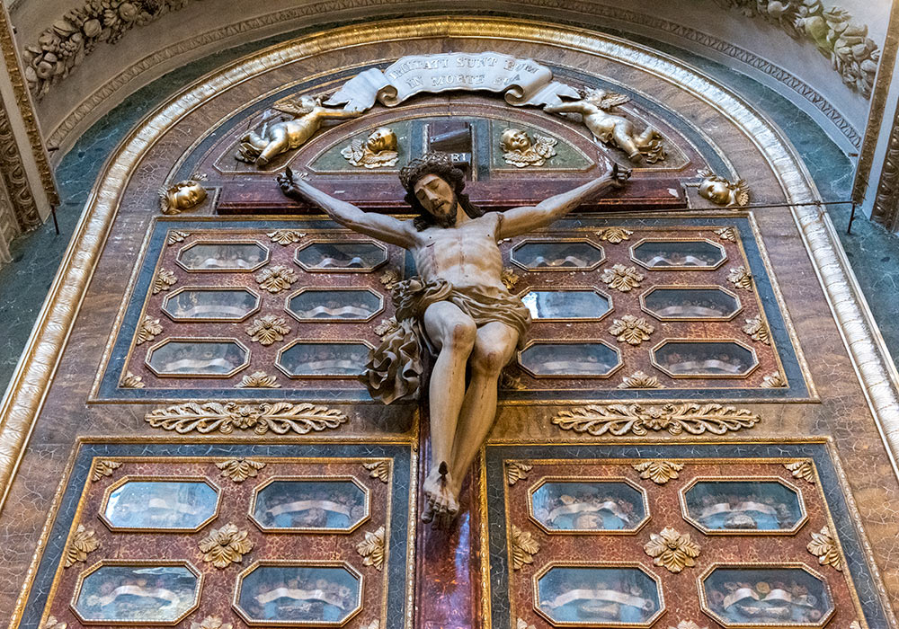 Crucifix with relics in the Church of Santa Maria della pietà, Palermo