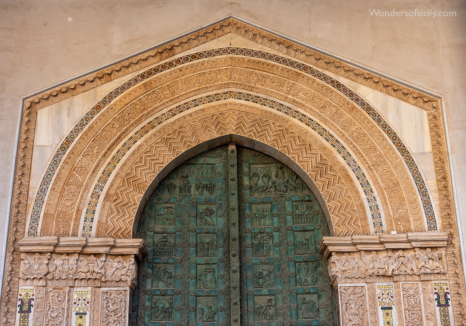 Western portal, Monreale cathedral, C12. Photo: Per-Erik Skramstad