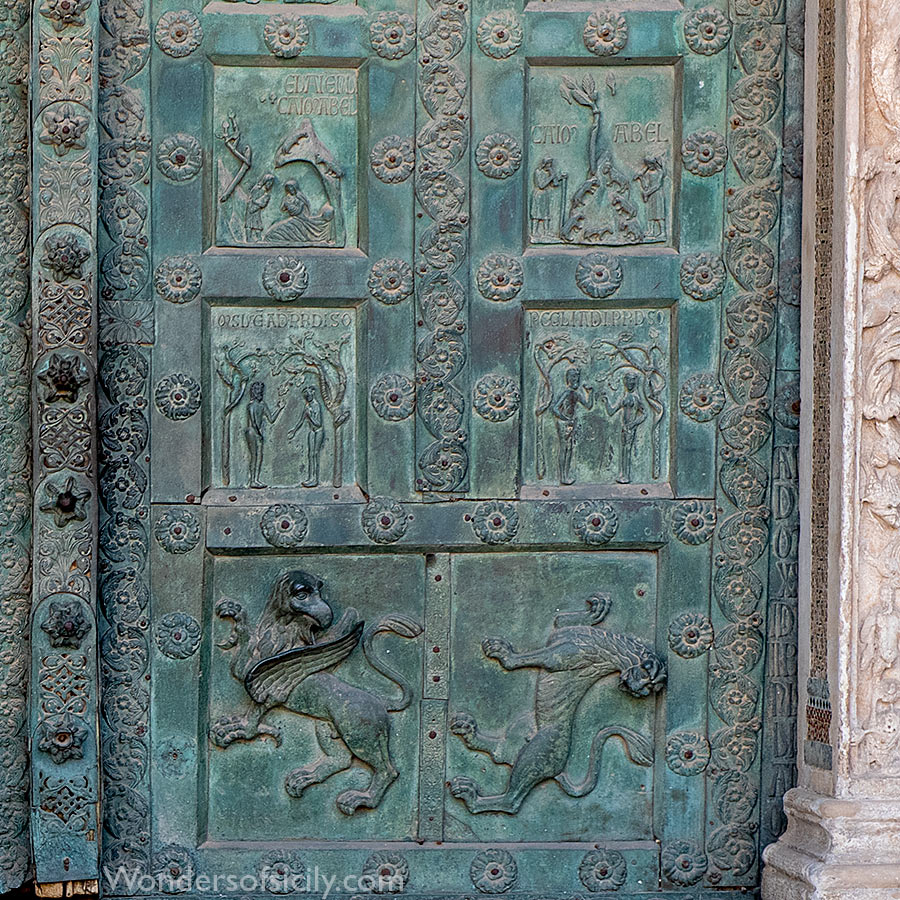 Bonanno Pisani: Bronze door Monreale Duomo, Sicily